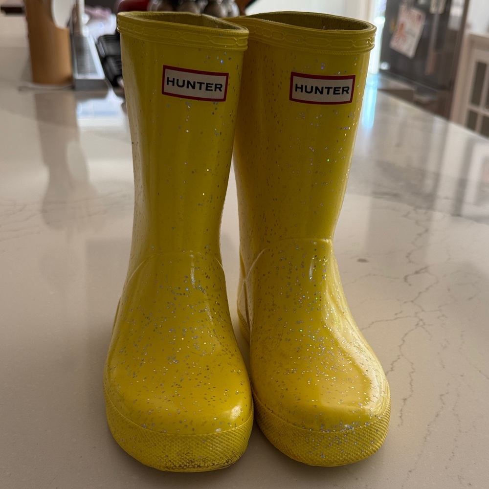 HUNTER Original First Classic Giant Glitter Wellington Boots - Picture 2 of 7